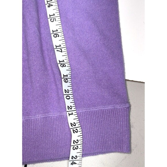 Vtg J.Crew Italian Yarn Cashmere Scoop neck Sweater Womens Lavender Pullover Med - Picture 9 of 10